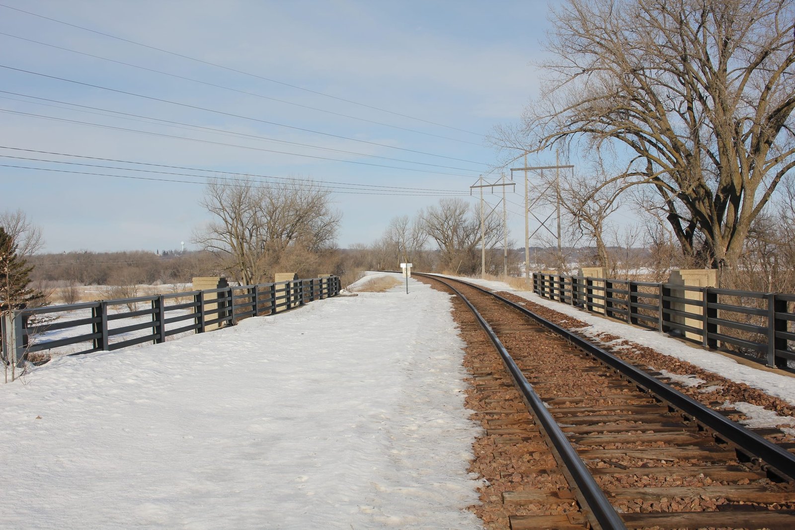 Looking west